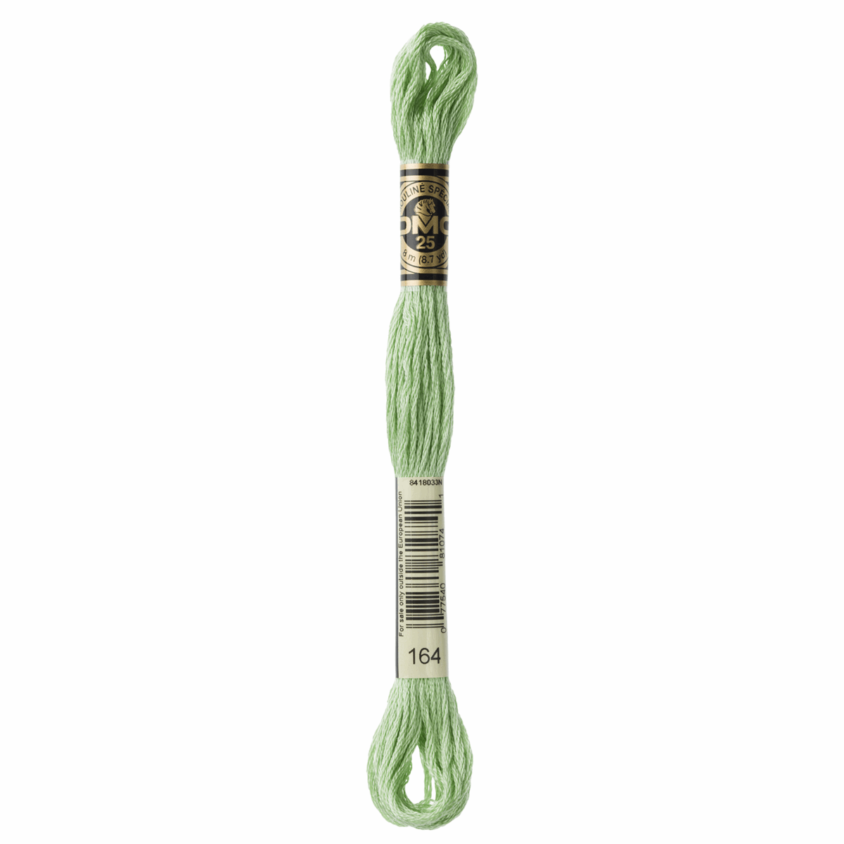 DMC Mouline 6 Strand Cotton 164 Green Light 8m Skein