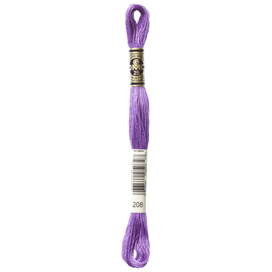 DMC Mouline 6 Strand Cotton 208 Lavender Dark 8m Skein