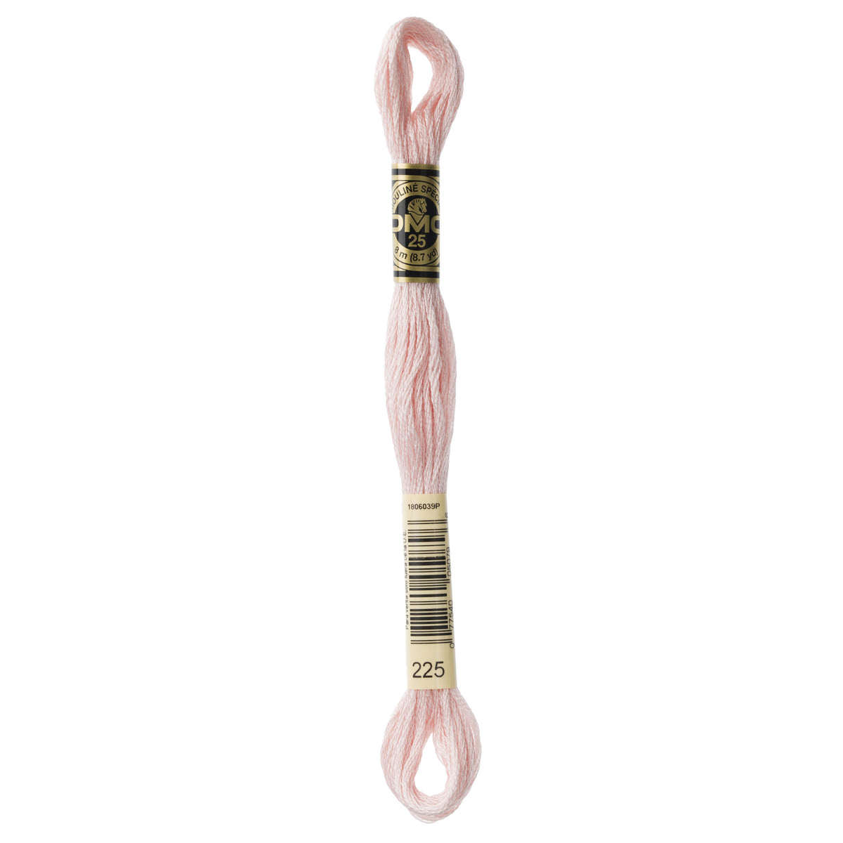 DMC Mouline 6 Strand Cotton 225 Shell Pink Light 8m Skein