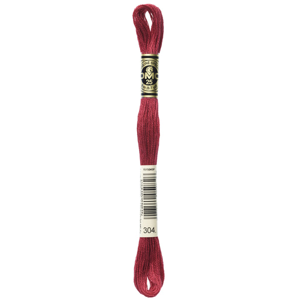 DMC Mouline 6 Strand Cotton 304 Red Medium 8m Skein