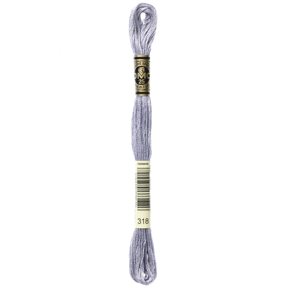 DMC Mouline 6 Strand Cotton 318 Steel Grey Light 8m Skein