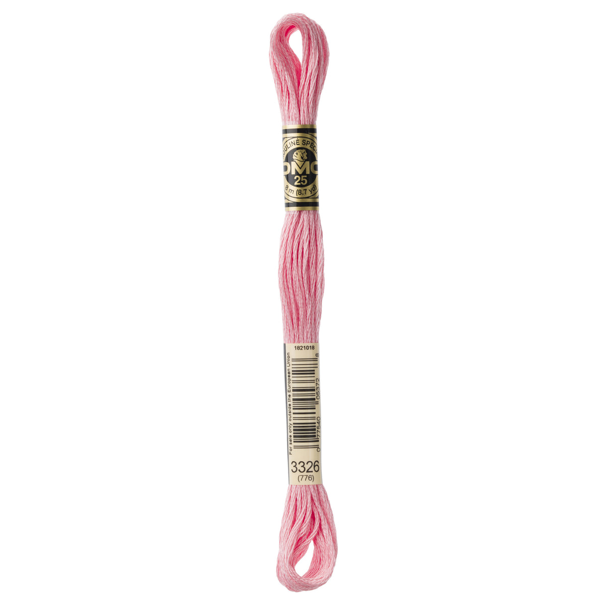 DMC Mouline 6 Strand Cotton 3326 Rose Light 8m Skein