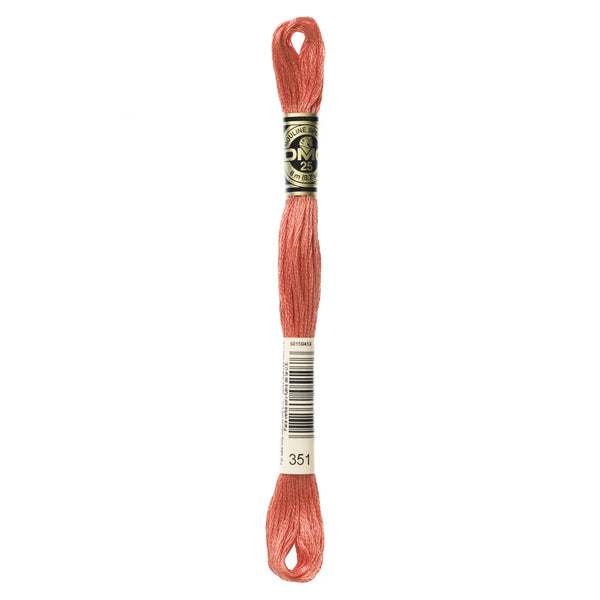 DMC Mouline 6 Strand Cotton 351 Coral 8m Skein