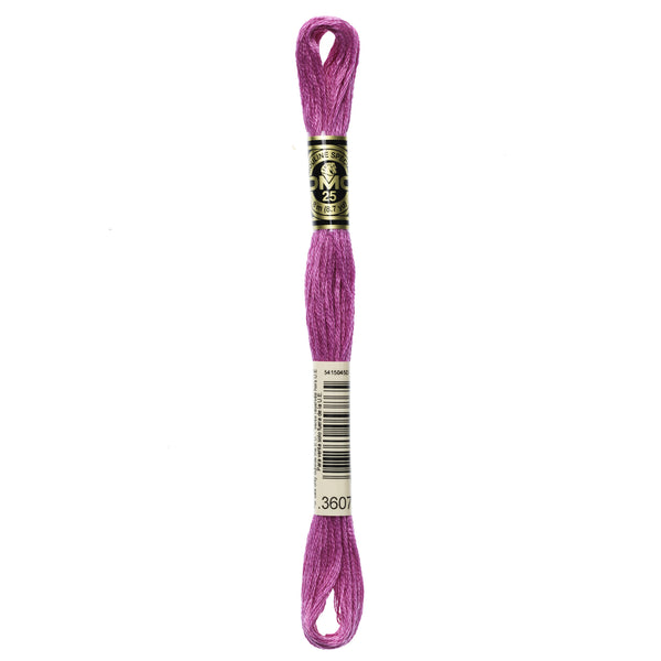 DMC Mouline 6 Strand Cotton 3607 Plum Light 8m Skein