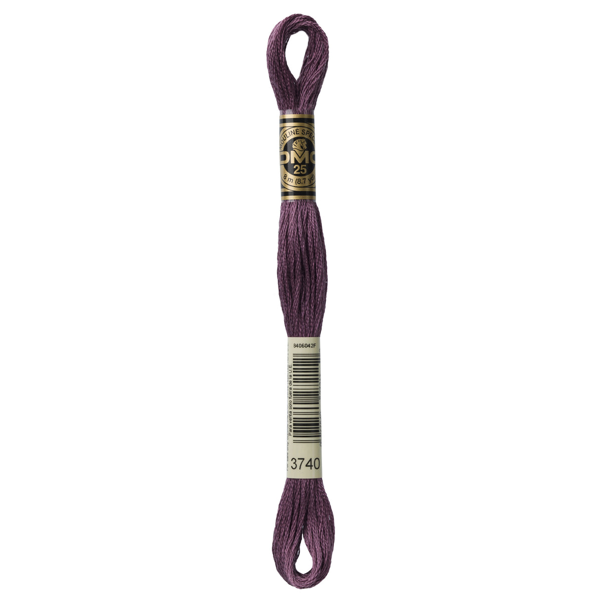 DMC Mouline 6 Strand Cotton 3740 Antique Violet Dark 8m Skein