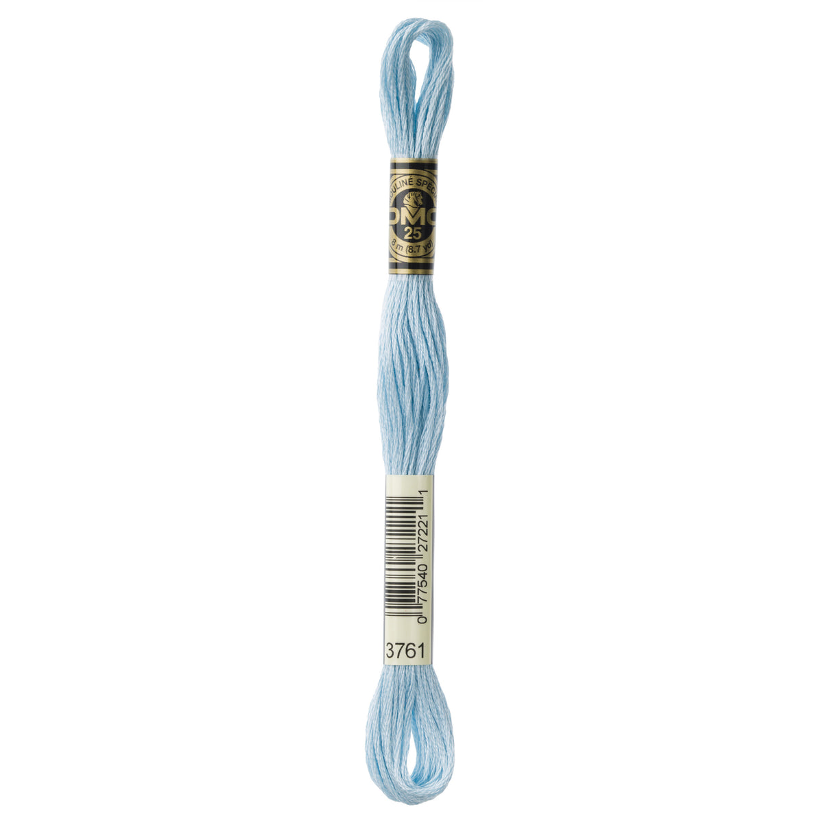 DMC Mouline 6 Strand Cotton 3761 Sky Blue Light 8m Skein