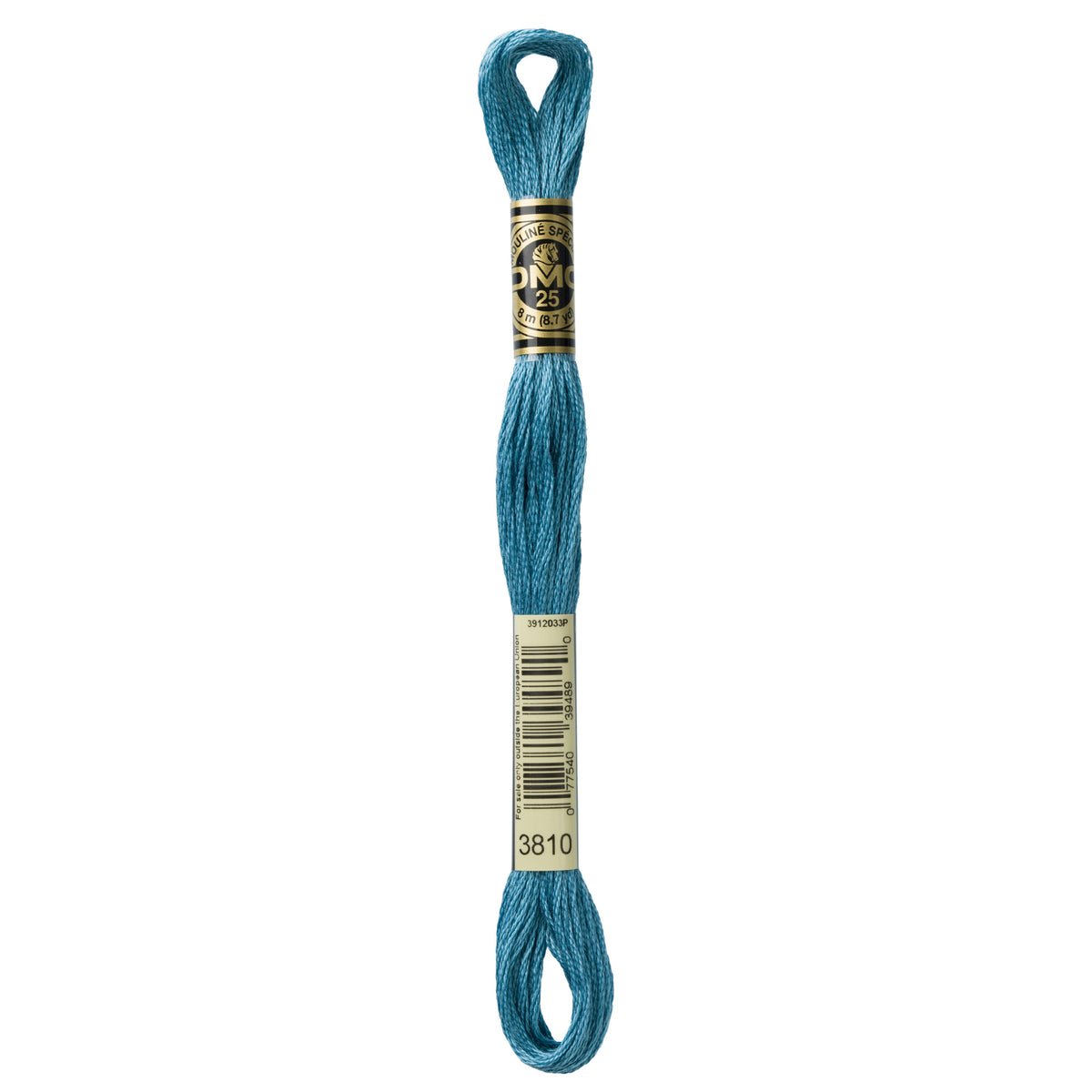 DMC Mouline 6 Strand Cotton 3810 Turquoise Dark 8m Skein