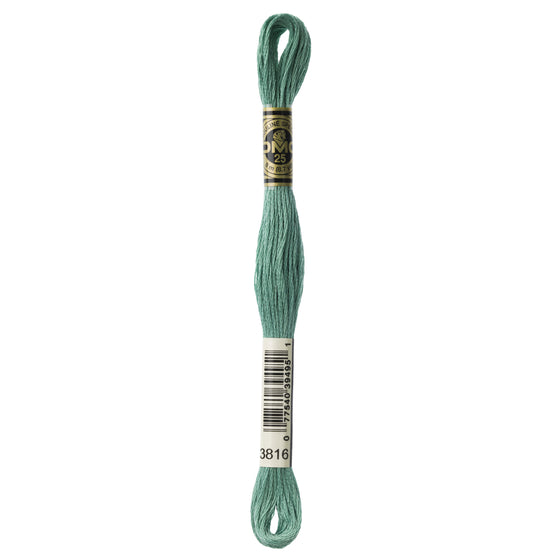 DMC Mouline 6 Strand Cotton 3816 Celadon Green 8m Skein