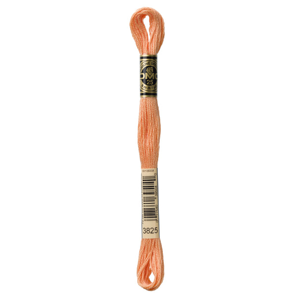 DMC Mouline 6 Strand Cotton 3825 Pumpkin Pale 8m Skein