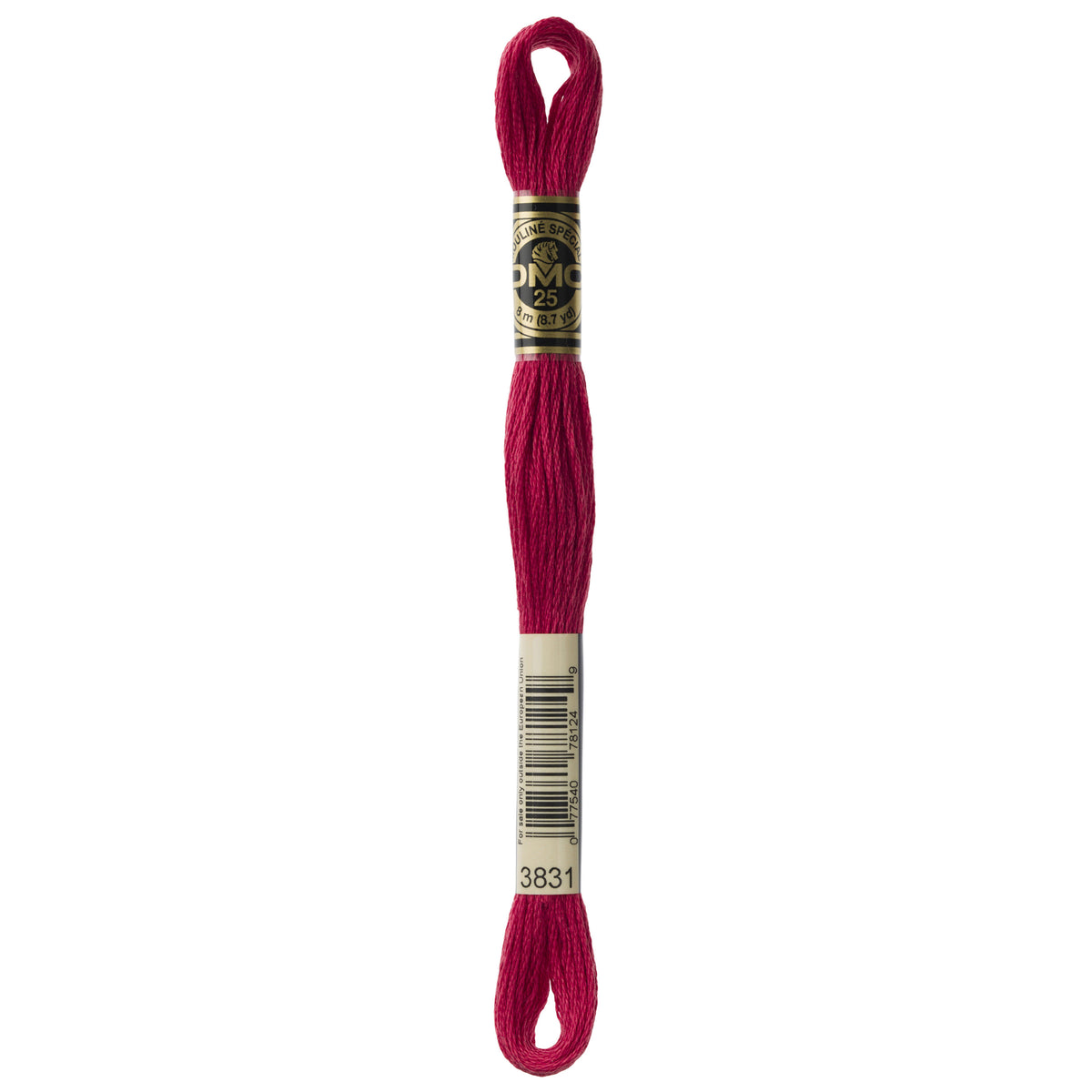 DMC Mouline 6 Strand Cotton 3831 Raspberry Dark 8m Skein