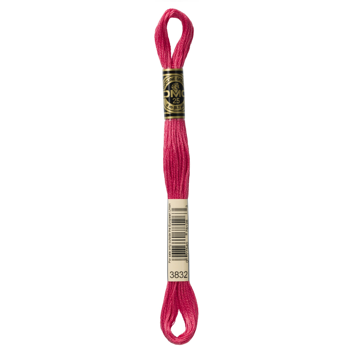 DMC Mouline 6 Strand Cotton 3832 Raspberry Medium 8m Skein