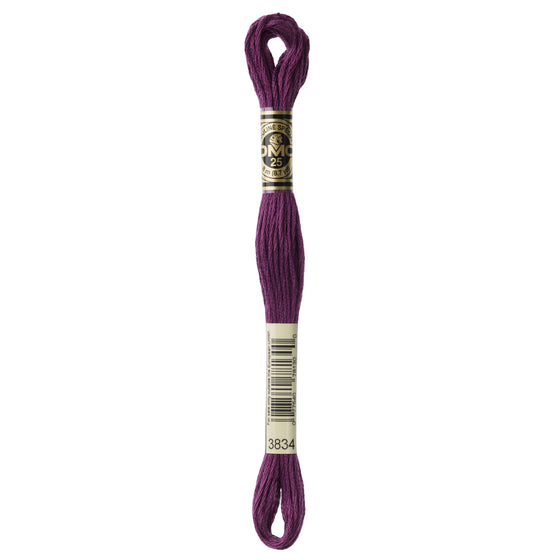 DMC Mouline 6 Strand Cotton 3834 Grape Dark 8m Skein