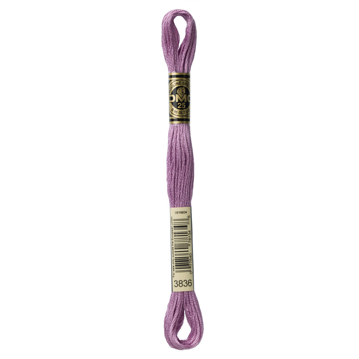 DMC Mouline 6 Strand Cotton 3836 Grape Light 8m Skein