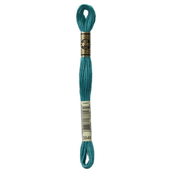 DMC Mouline 6 Strand Cotton 3848 Teal Green Medium 8m Skein