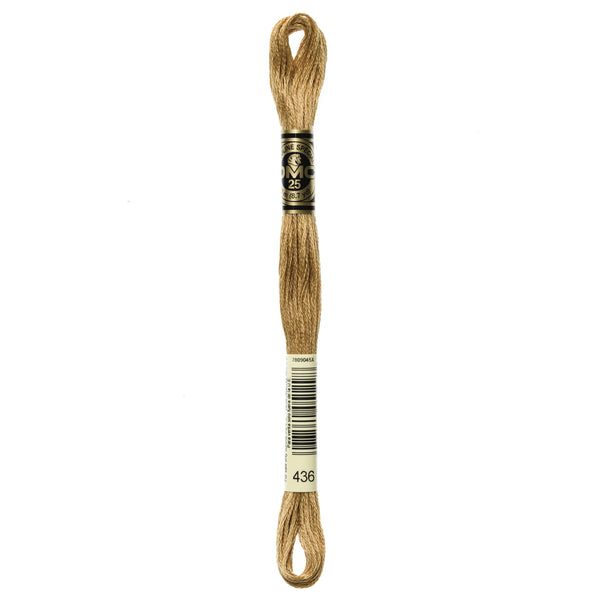 DMC Mouline 6 Strand Cotton 436 Tan 8m Skein