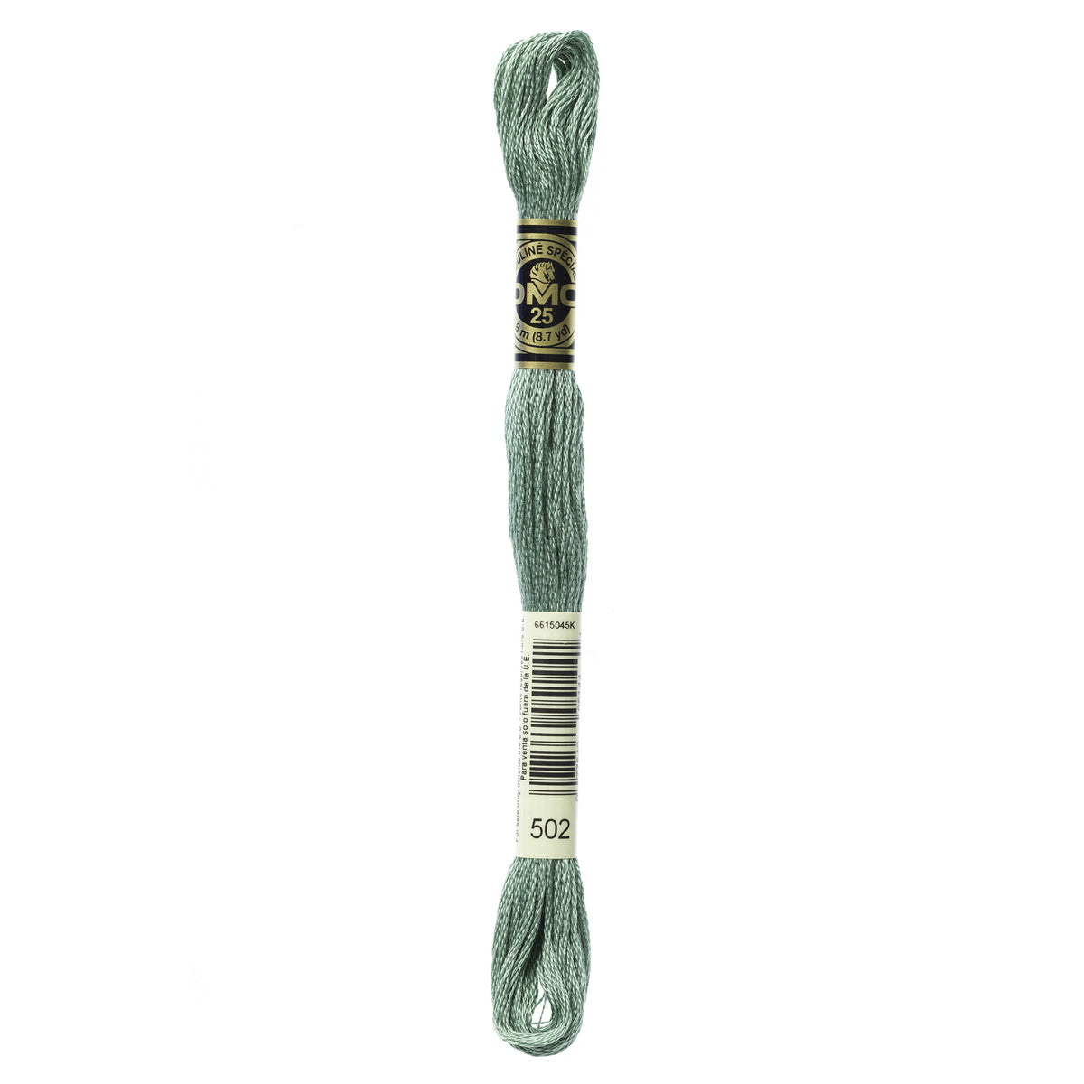 DMC Mouline 6 Strand Cotton 502 Blue Green 8m Skein