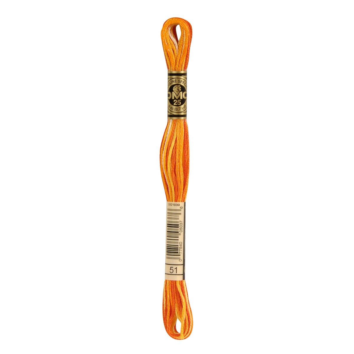 DMC Mouline 6 Strand Cotton 51 Orange 8m Skein