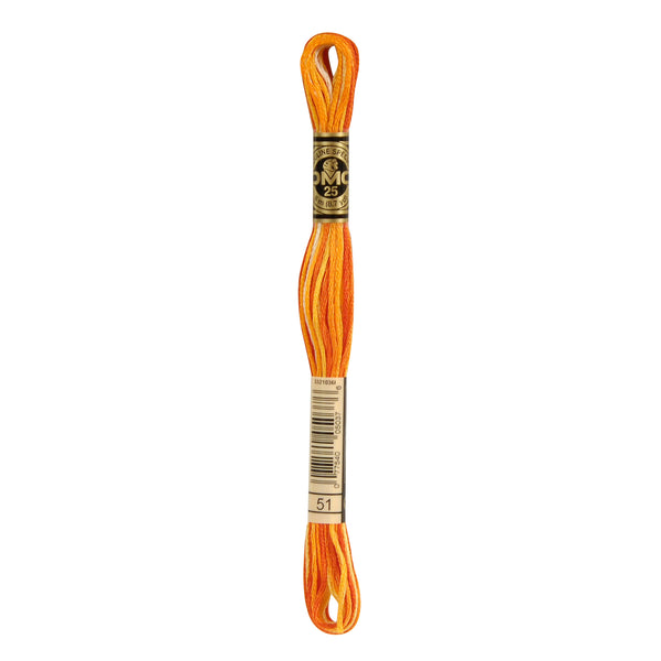 DMC Mouline 6 Strand Cotton 51 Orange 8m Skein