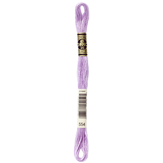 DMC Mouline 6 Strand Cotton 554 Violet Light 8m Skein