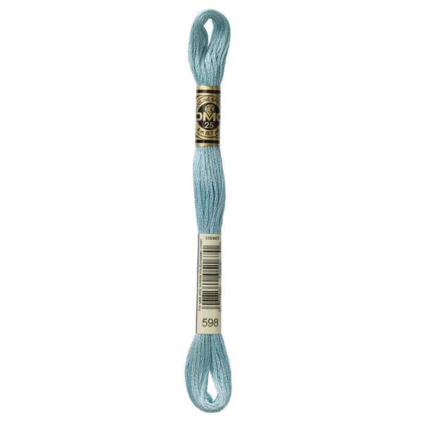 DMC Mouline 6 Strand Cotton 598 Turquoise Light 8m Skein