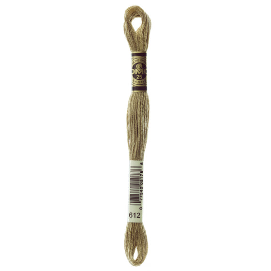 DMC Mouline 6 Strand Cotton 612 Drab Brown Light 8m Skein