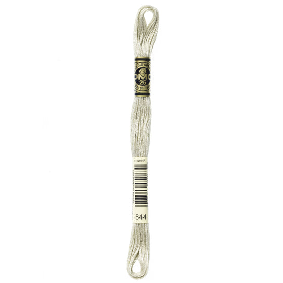 DMC Mouline 6 Strand Cotton 644 Beige Grey Medium 8m Skein