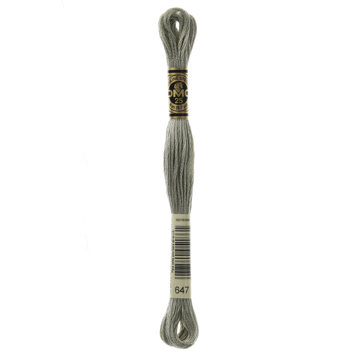 DMC Mouline 6 Strand Cotton 647 Beaver Grey Medium 8m Skein