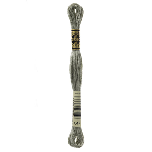 DMC Mouline 6 Strand Cotton 647 Beaver Grey Medium 8m Skein