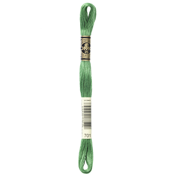 DMC Mouline 6 Strand Cotton 701 Green Light 8m Skein