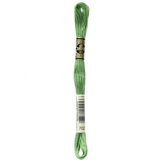 DMC Mouline 6 Strand Cotton 702 Kelly Green 8m Skein