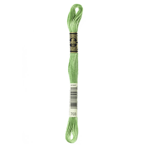 DMC Mouline 6 Strand Cotton 703 Chartreuse 8m Skein