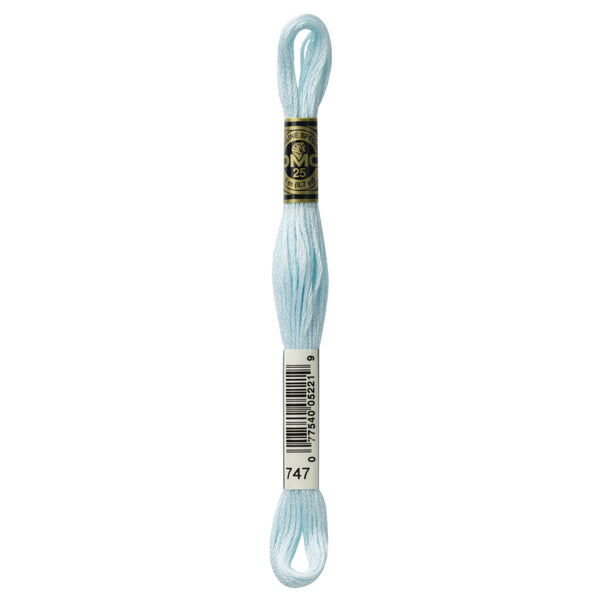 DMC Mouline 6 Strand Cotton 747 Sky Blue 8m Skein