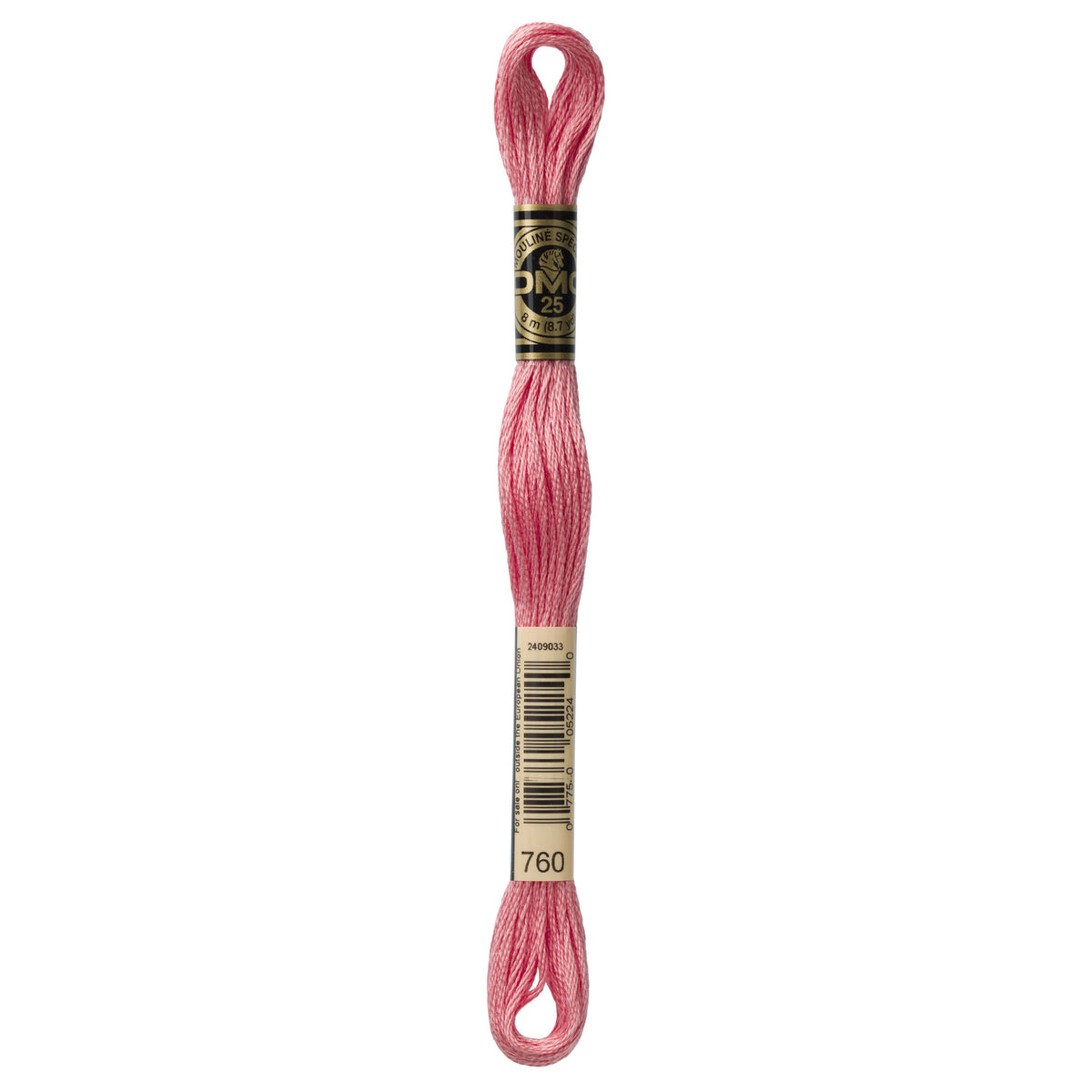 DMC Mouline 6 Strand Cotton 760 Salmon 8m Skein