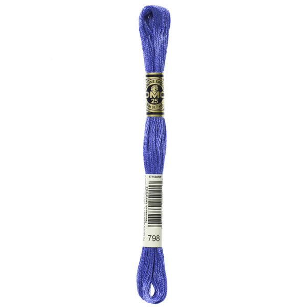 DMC Mouline 6 Strand Cotton 798 Delft Blue Dark 8m Skein