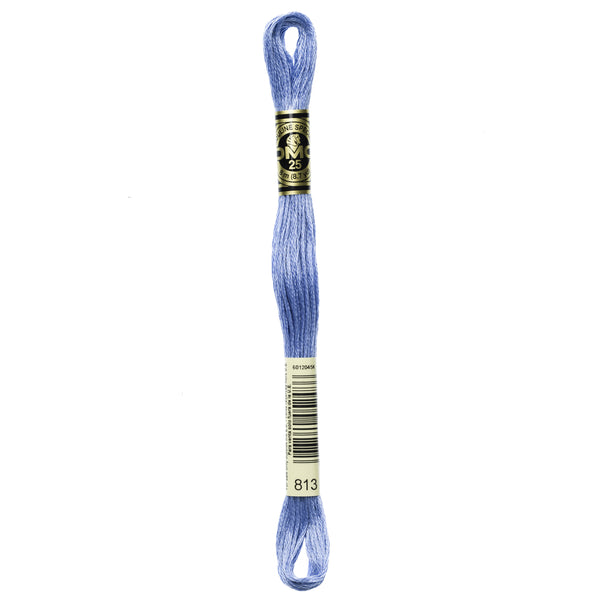 DMC Mouline 6 Strand Cotton 813 Blue Light 8m Skein