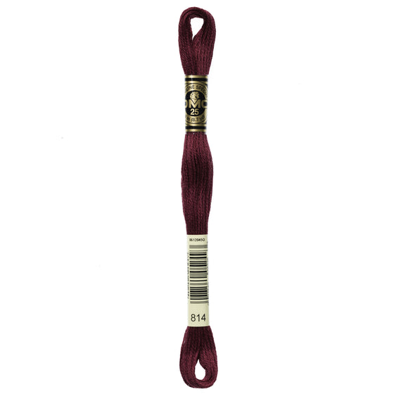 DMC Mouline 6 Strand Cotton 814 Garnet Dark 8m Skein