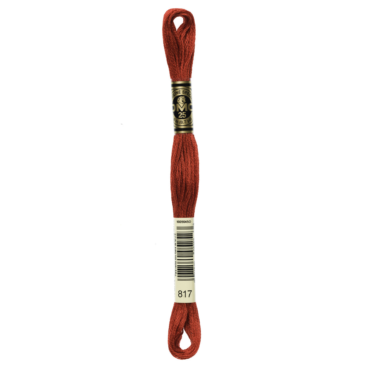 DMC Mouline 6 Strand Cotton 817 Coral Red 8m Skein