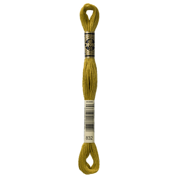 DMC Mouline 6 Strand Cotton 832 Golden Olive 8m Skein