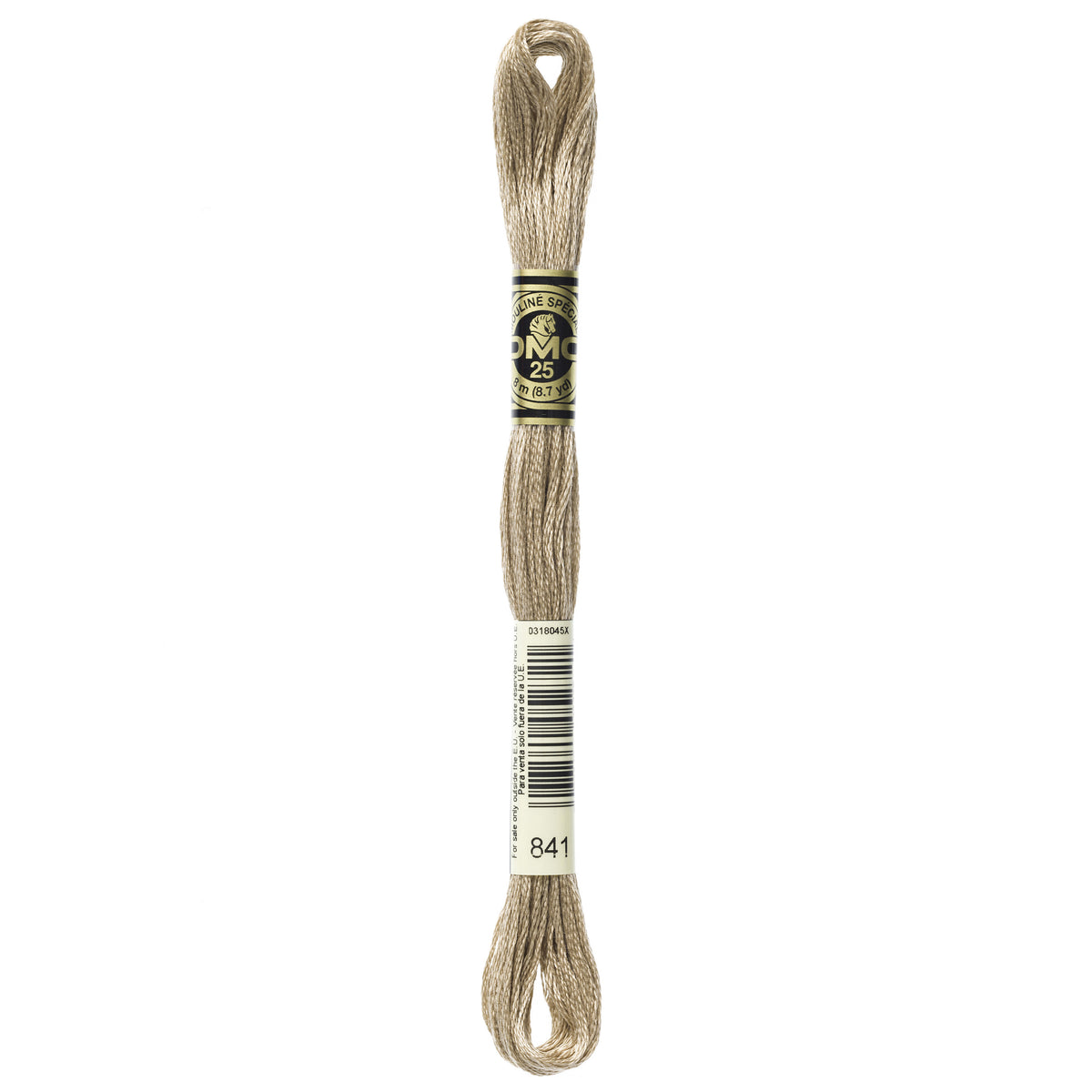 DMC Mouline 6 Strand Cotton 841 Beige Brown Light 8m Skein