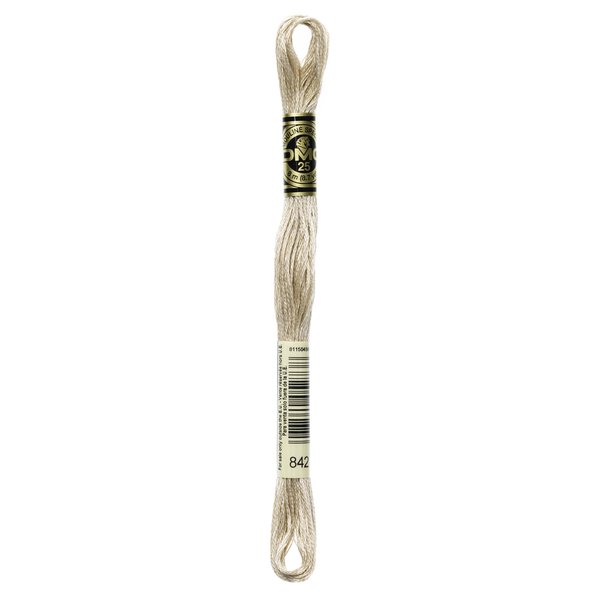 DMC Mouline 6 Strand Cotton 842 Beige Brown 8m Skein