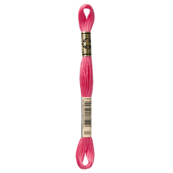 DMC Mouline 6 Strand Cotton 893 Carnation Light 8m Skein