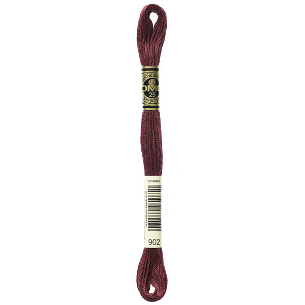 DMC Mouline 6 Strand Cotton 902 Garnet Dark 8m Skein