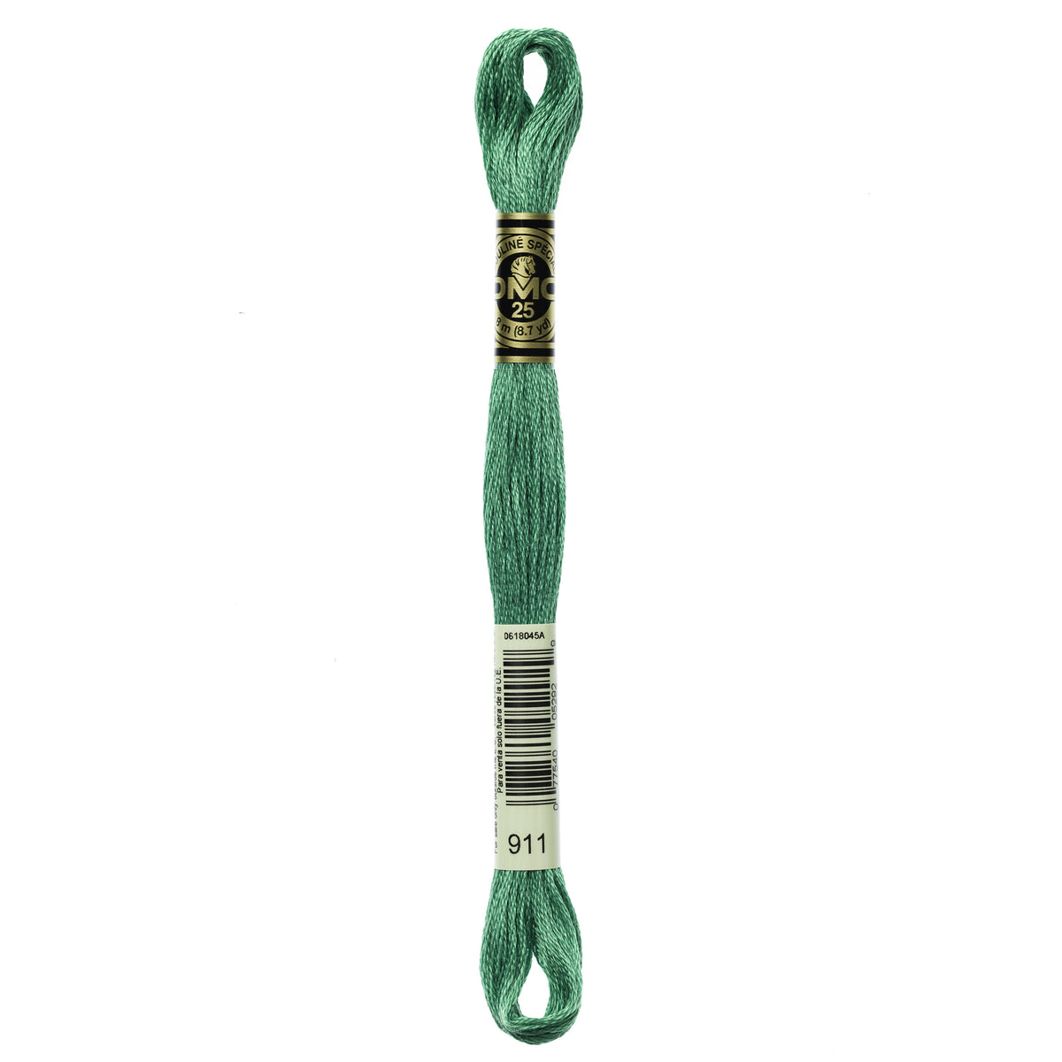 DMC Mouline 6 Strand Cotton 911 Emerald Green Medium 8m Skein