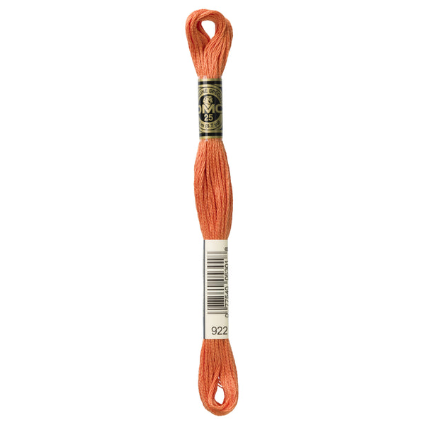 DMC Mouline 6 Strand Cotton 922 Copper Light 8m Skein