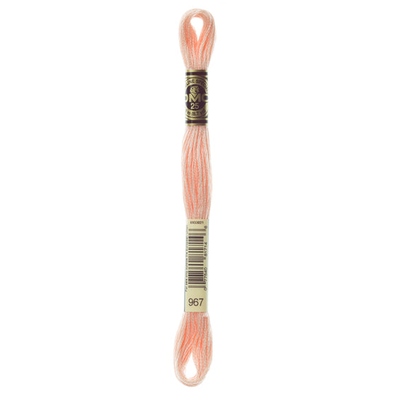 DMC Mouline 6 Strand Cotton 967 Peach Light 8m Skein