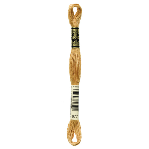 DMC Mouline 6 Strand Cotton 977 Golden Brown Light 8m Skein