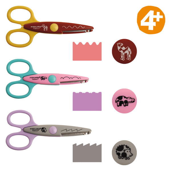 Fiskars Scissors KidzorsTM Zoo Animals Set of 3