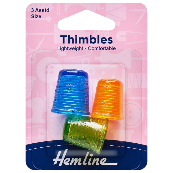 Hemline Thimble Light Weight 3 Assorted Sizes