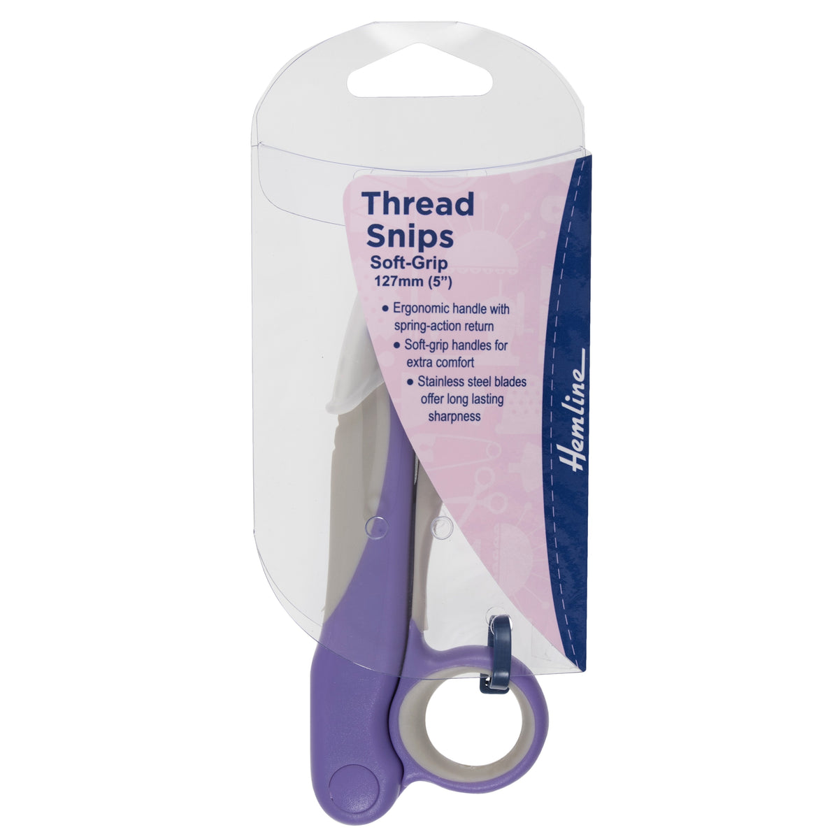 Hemline Thread Snips Multi Cut Soft Grip 5in