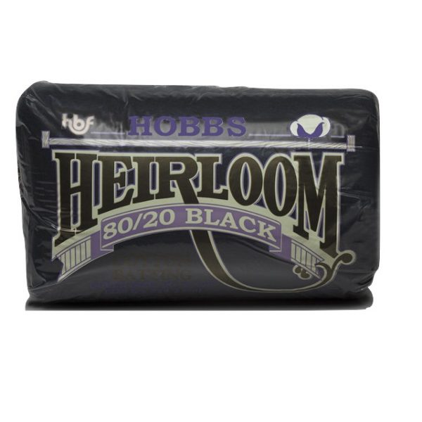 Hobbs Heirloom BLACK Premium 80/20 Cotton/Poly Wadding Queen 90 x 108"